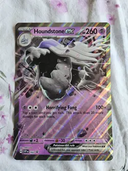 JUMBO Pokemon Houndstone Ex SVP 162 oversized black star Promo Card - Image 1