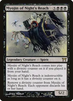Myojin of Night's Reach 1x FOIL CHK MTG Champions Kamigawa Rare MINT black - Image 1