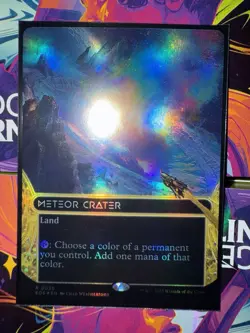 Magic MTG Meteor Crater *FOIL* (0026) (Borderless) Edge of Eternities - Image 1