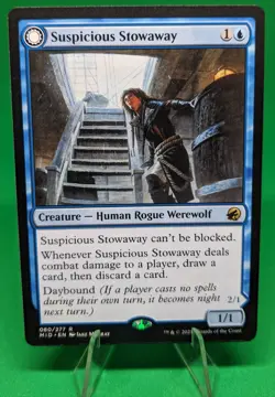 MTG Suspicious Stowaway   Seafaring Werewolf Innistrad: Midnight Hunt - Image 1