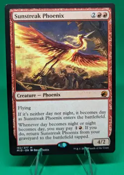 MTG Sunstreak Phoenix Innistrad: Midnight Hunt 162/277 Regular Mythic - Image 1