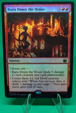 MTG Burn Down the House Innistrad: Midnight Hunt 131/277 Foil Rare - Image 1