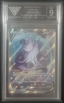 Galarian Articuno V 170/198 Chilling Reign Alt Art Pokemon Card Graded 9 Slab - Image 1