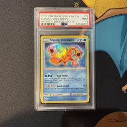PSA 9 MINT Shining Volcanion 27/73 HOLO RARE Pokemon Shining Legends Graded Slab - Image 1