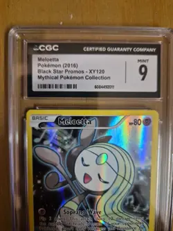 Pokemon Meloetta XY120 Black Star Promo Full Art Slab Pokemon Graded CGC 9 Mint - Image 2