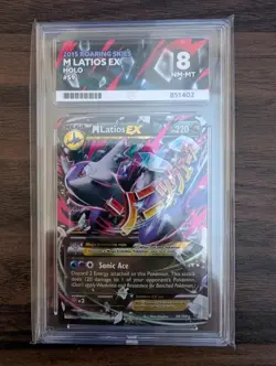 ACE Graded 8 M Latios EX – Roaring Skies – Pokemon Card Slab – Mega EX - Image 1