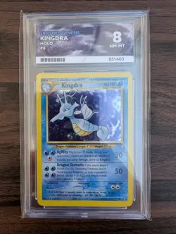 ACE Graded 8 Kingdra – Neo Genesis – Pokemon Card Slab – Vintage WOTC Era - Image 1