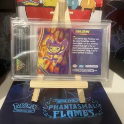 Pokemon TCG Topps Johto Aipom Near Mint 8 Graded Slab - Image 2