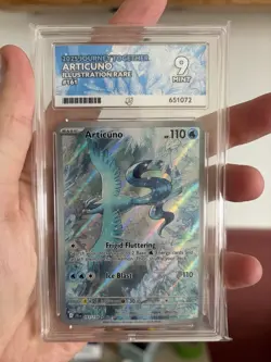 Pokemon TCG Articuno Journey Together Ace 9 Illustration Rare Card Slab Graded - Image 3