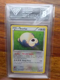 Pokemon TCG Snorlax 2014 Flash Fire GG Near Mint 8 Graded Slab Non Holo - Image 1