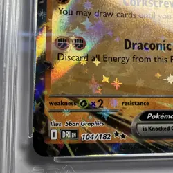 Cynthia's Garchomp ex 104/182 Destined Rivals Pokemon Card AGS 9 Graded Slab - Image 3