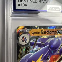 Cynthia's Garchomp ex 104/182 Destined Rivals Pokemon Card AGS 9 Graded Slab - Image 5