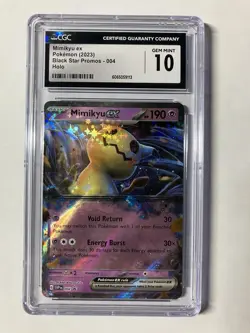 Pokemon Card Mimikyu Ex Black Star Promo Holo 004 CGC Graded Gem Mint 10 Slab - Image 1
