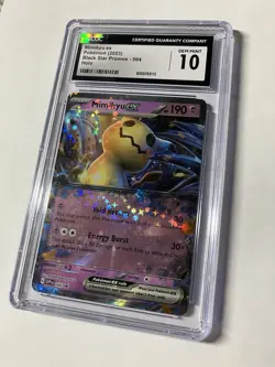 Pokemon Card Mimikyu Ex Black Star Promo Holo 004 CGC Graded Gem Mint 10 Slab - Image 2