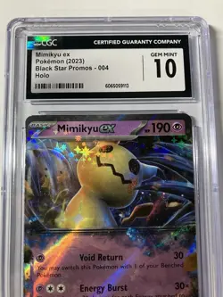 Pokemon Card Mimikyu Ex Black Star Promo Holo 004 CGC Graded Gem Mint 10 Slab - Image 4
