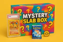 Pokemon Mystery Slab Box – 1 PSA/ACE Graded Card + 1 Booster Pack + 5 Hit Cards - Image 1