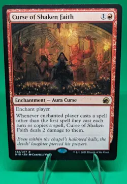 MTG Curse of Shaken Faith Innistrad: Midnight Hunt 134/277 Regular Rare - Image 1