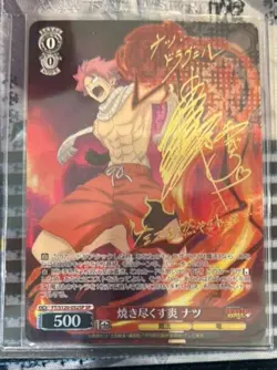 Signed Weiss Schwarz FAIRY TAIL 100 Years Quest FT/S120-052SP SP Natsu - Image 1