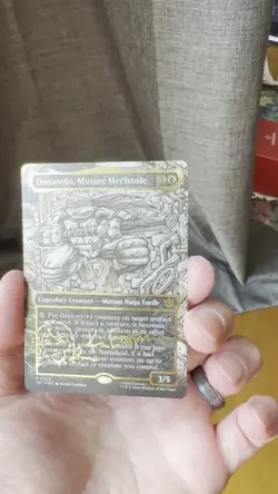 Donatello, Mutant Mechanic (Borderless) (Gold-Stamped Signature) MTG - TMNT - NM - Image 2