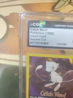 Catch Mew! 1999 Insert Card Square Cut cGc 9.5 - Image 2