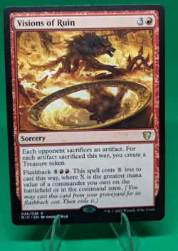 MTG Visions of Ruin Commander: Innistrad: Midnight Hunt 036/038 Regular Rare - Image 1