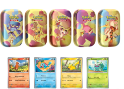 Pokemon TCG Scarlet Violet 151 Mini Tins Sealed 5 Pack + 4 Promo Cards - Image 2