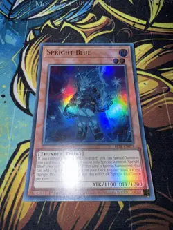 YU-GI-OH CARD BLTR-EN075 SPRIGHT BLUE ULTRA RARE MINT - Image 1