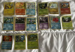 Lot of 14 cards + Pokemon Pikachu Confetti Holo Bleed Error Card McDonalds 2021 - Image 1