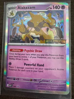 Alakazam - 003 ME: Mega Evolution Promo NM Pokemon Card TCG Stamped - Image 1
