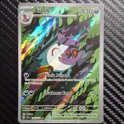 Pokemon TCG Arbok Snake Illustration Rare Holo English Card 176/162 SV05 2024 - Image 1