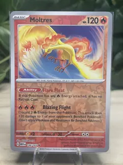 Moltres 146/165 Reverse Holo Rare English 151 Pokemon Card NM - Image 1