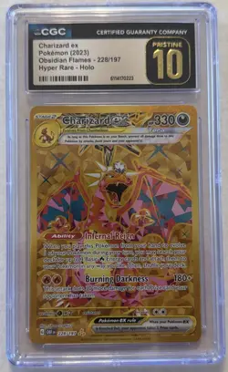 Charizard EX Obsidian Flames Hyper Rare Holo Card 228/197 PRISTINE 10 - Image 1