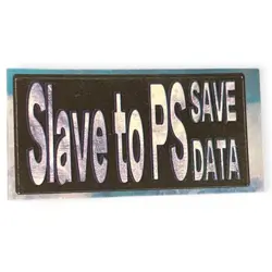 Slave to PS Save Data Ps1 Memory Card Sticker PlayStation 1 Funny Retro Gamer - Image 1