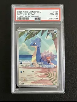 PSA 10 Misty’s Lapras Illustration rare Pokemon card - Image 1