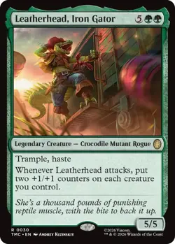 Leatherhead, Iron Gator Commander: Teenage Mutant Ninja Turtles NM MTG Non-Foil - Image 1