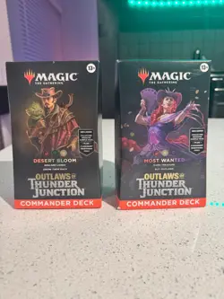 MTG Outlaws of Thunder Junction Commander Deck Bundle Desert Bloom + Most Wanted - Image 1