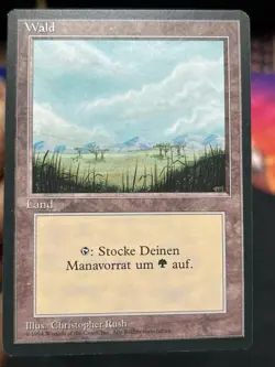 German FBB • Misprint Wald "Forest Plains" • NM / Never Played • Mtg (2043) - Image 1