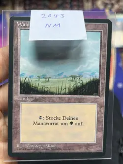 German FBB • Misprint Wald "Forest Plains" • NM / Never Played • Mtg (2043) - Image 5