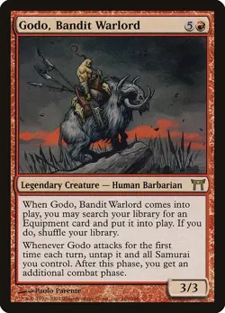 Godo Bandit Warlord 1x FOIL CHK MTG Champions Kamigawa Rare MINT red - Image 1