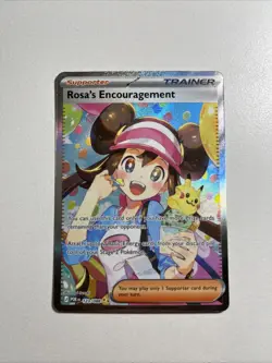 Rosa’s Encouragement Full Art Double Rare 123/088 Pokemon Card Freshly Pulled - Image 1