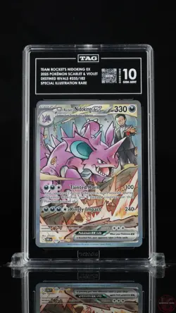 TEAM ROCKET'S NIDOKING EX 233/182 SPECIAL ILLUSTRATION RARE TAG 10 GEM MINT - Image 1