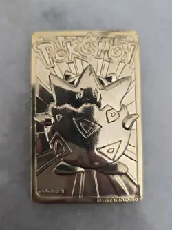 1999 Burger King Pokemon 23K Gold Plated Trading Card MEWTWO In Case w/ Cert COA - Image 2