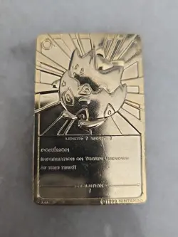 1999 Burger King Pokemon 23K Gold Plated Trading Card MEWTWO In Case w/ Cert COA - Image 3