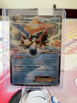 Pokemon TCG Keldeo ex BW61 Black & White Black Star Promo Holo LP - Image 1