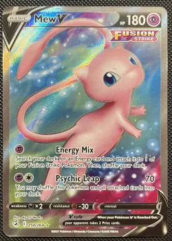 Pokemon TCG Mew V Full Art Ultra Rare Holo Fusion Strike 250/264 NM - Image 1
