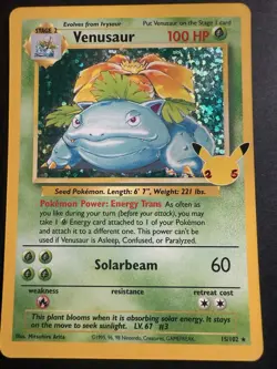 Pokemon Venusaur 15/102 Base Set Holo Rare - Image 1