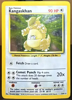 Pokemon TCG Kangaskhan Jungle 5/64 Unlimited Holo Rare (English) Card - Image 1