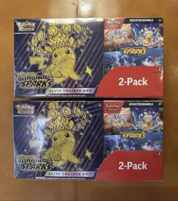 IN HAND: Pokemon Surging Sparks Elite Trainer Box + Booster Bundle COSTCO 2-PACK - Image 1