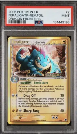 2006 POKEMON EX DRAGON FRONTIERS #2 FERALIGATR-REV.FOIL DRAGON FRONTIERS - Image 1