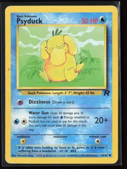 Psyduck 65/82 Team Rocket Vintage WOTC Pokemon TCG LP - Image 1